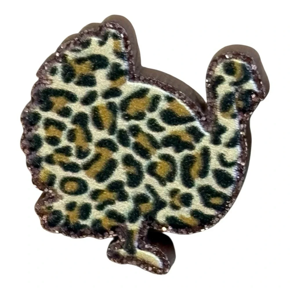 Turkey Stud Earrings Women OS Brown Leopard‎ Print Thanksgiving Jewelry